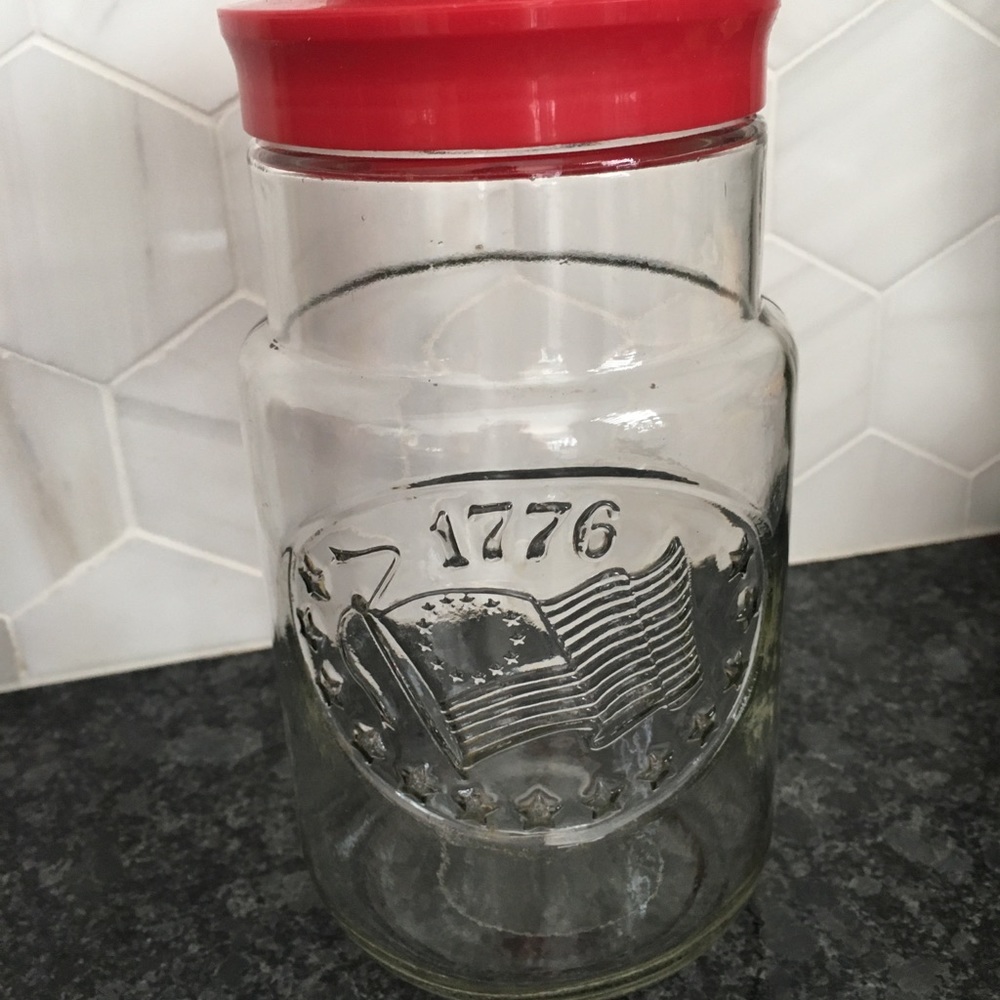 Vintage Bicentennial commemorative glass jar